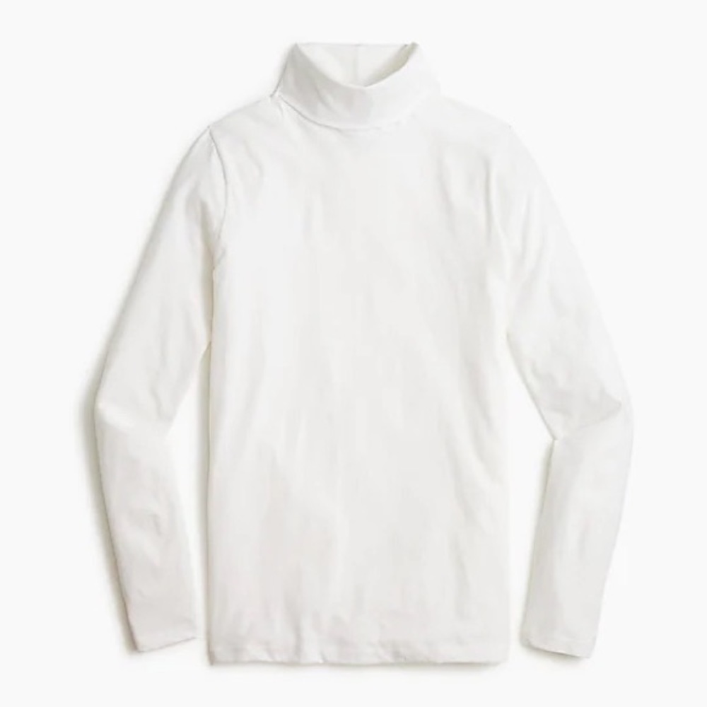 J. Crew Factory Tissue turtleneck BB748 2X white